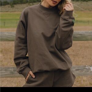 Daily Drills Brown Crewneck Sweatshirt